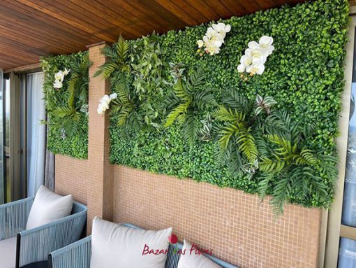 Tường cây giả trang trí tiền sảnh