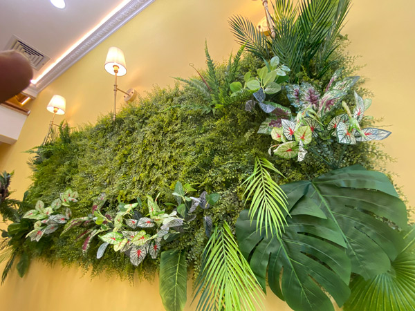 Tường cây giả cho salon