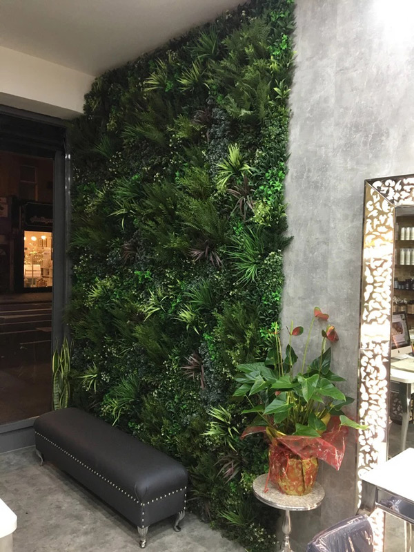 Tường cây giả cho salon