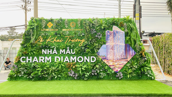 Vách tường cây giả bình dương