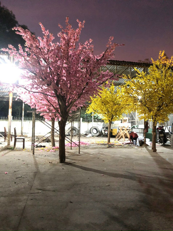 cây đào giả trang trí