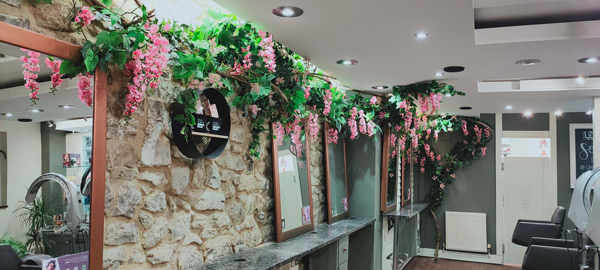 Tường cây giả cho salon