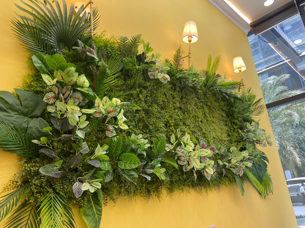 Tường cây giả cho salon