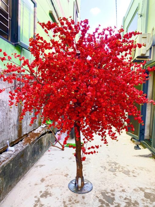 Cây đào giả cao 2.5m trang trí phòng khách