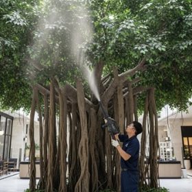 Sử dụng máy thổi bụi