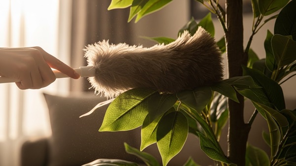 Sử dụng chổi lông gà